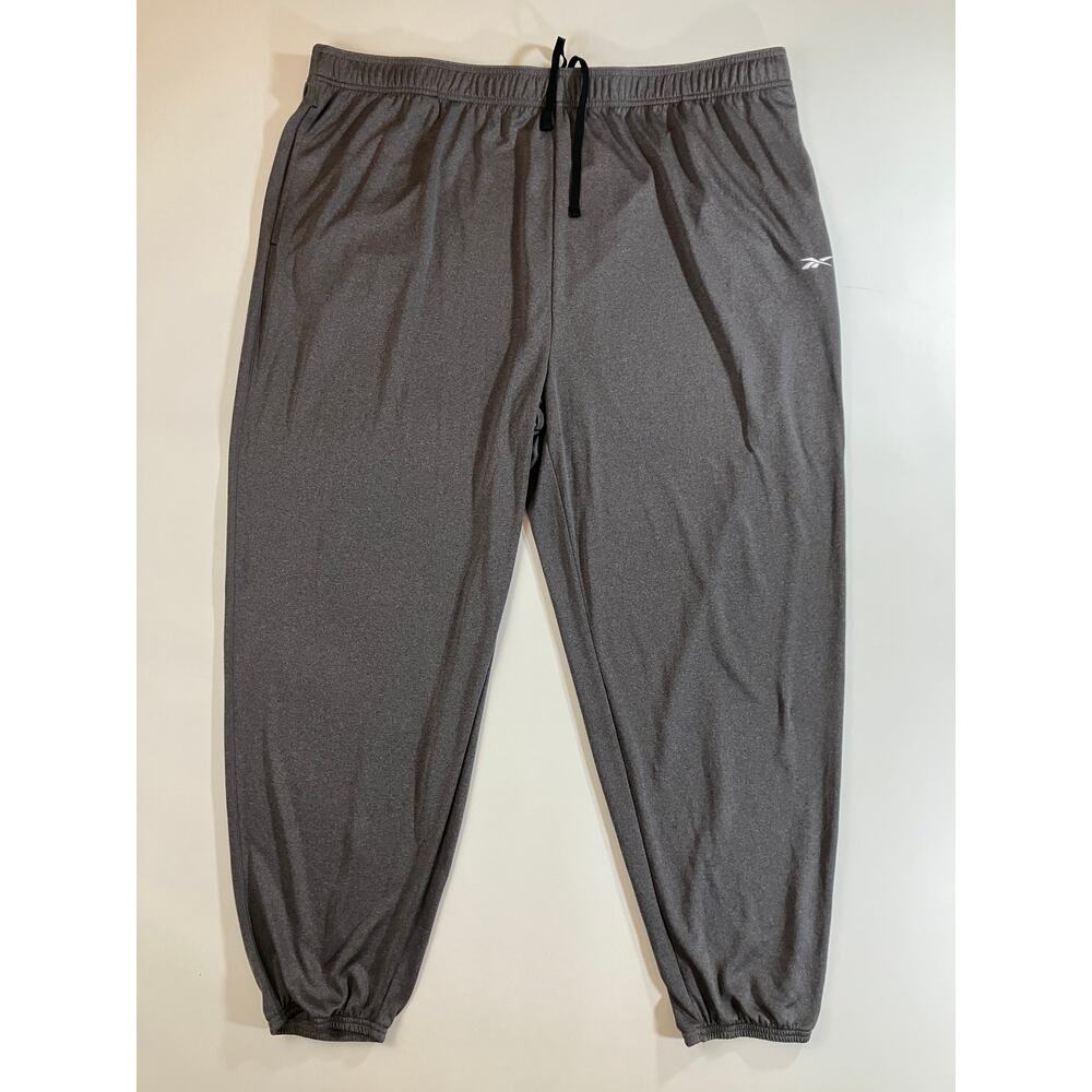 Reebok Men’s 3XL Tall Gray Speedwick Performance Jogger Pants Drawstring